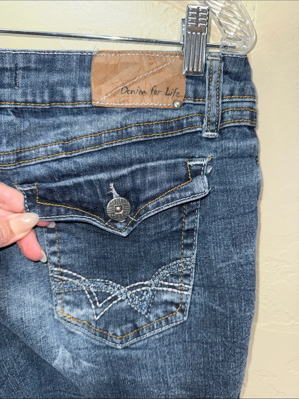 Zanadi Distressed Blue Jean Shorts Jorts 14 Long line Y2K Streetwear